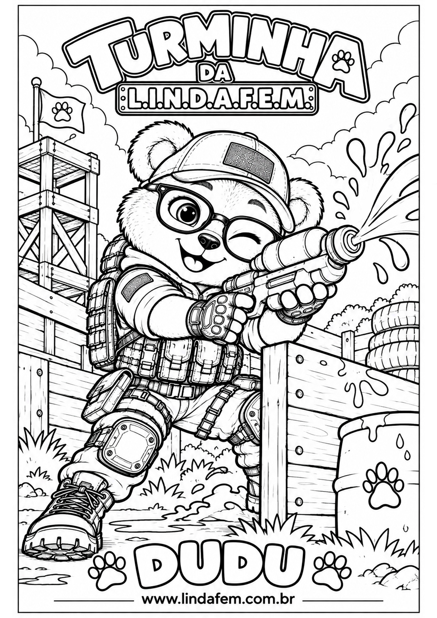 Dudu, desenho 2 para colorir
