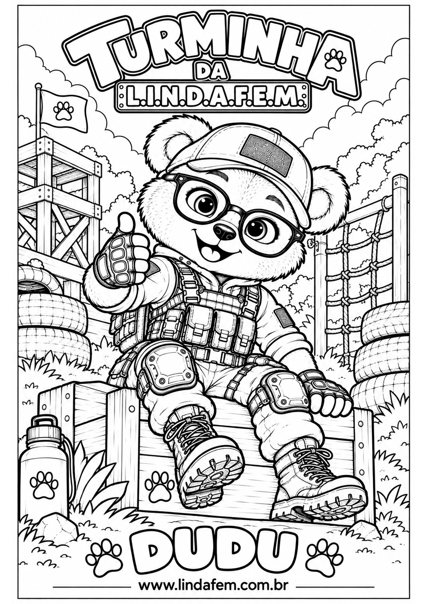 Dudu, desenho 3 para colorir