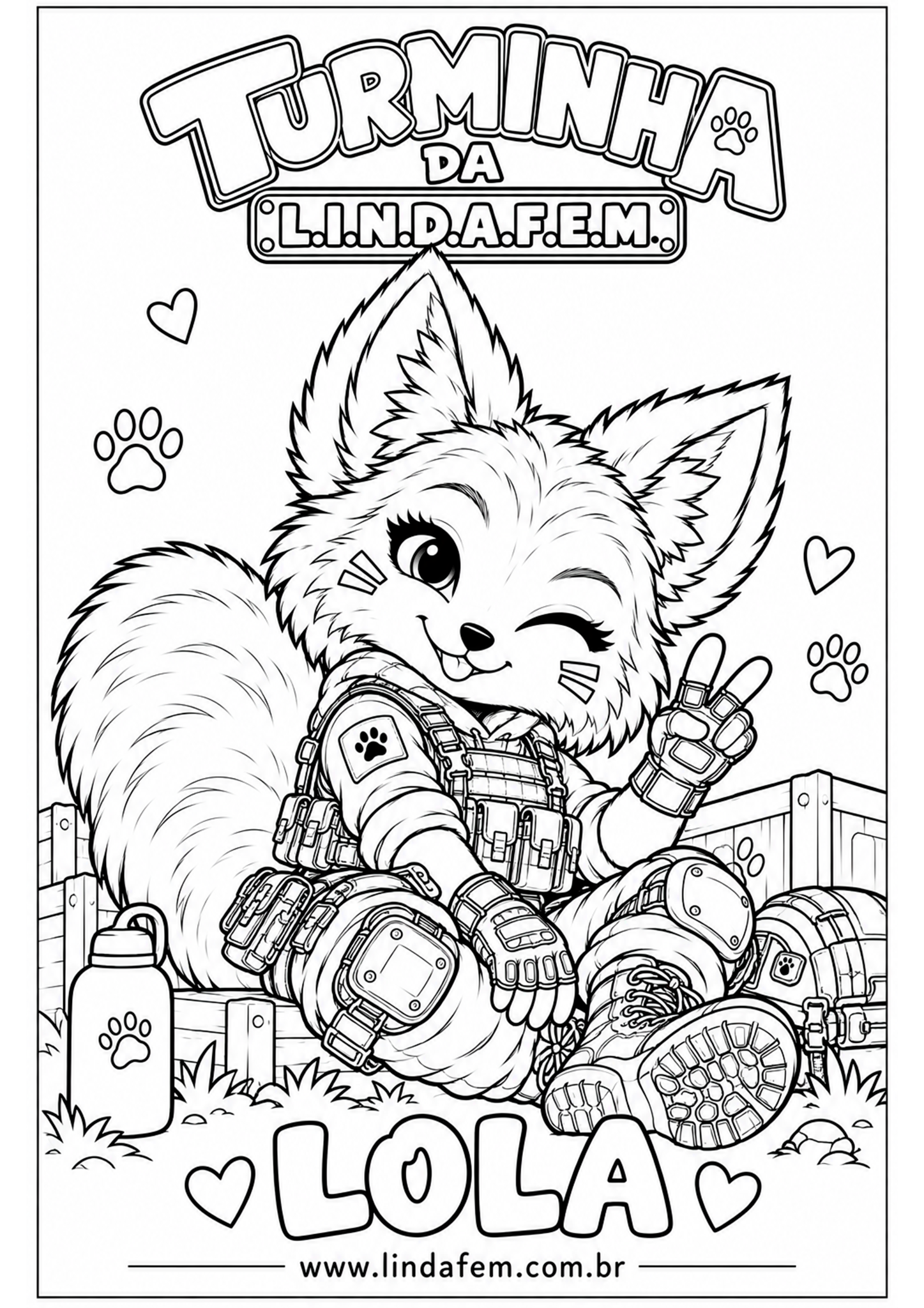 Lola, desenho 4 para colorir