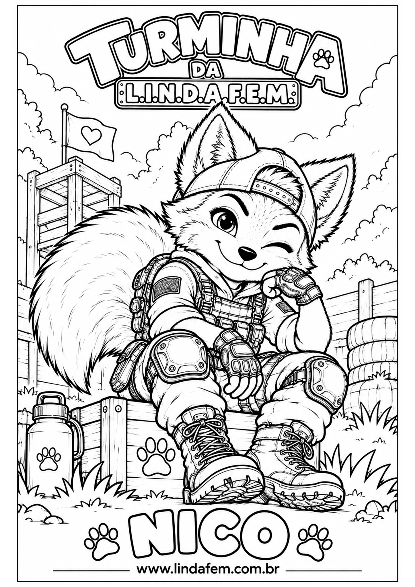 Nico, desenho 2 para colorir