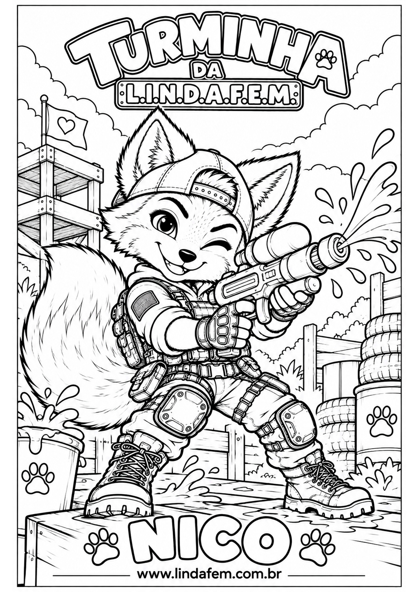 Nico, desenho 3 para colorir