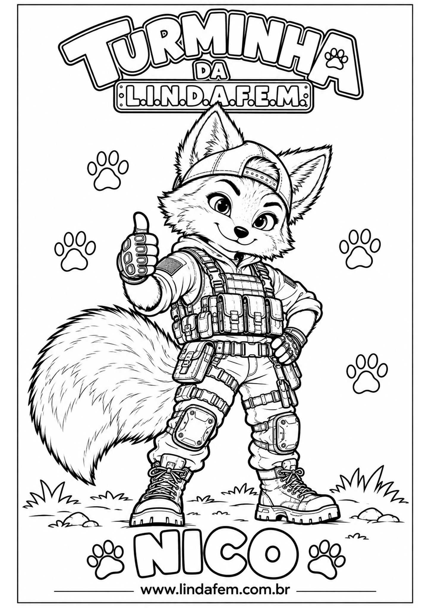 Nico, desenho 4 para colorir